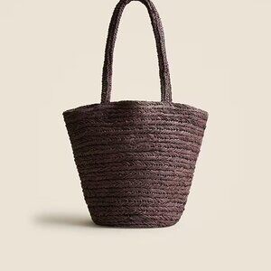NWT J Crew Malta Handwoven Straw Tote